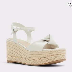 Elegant Cream Wedge Sandals